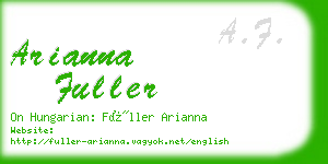 arianna fuller business card